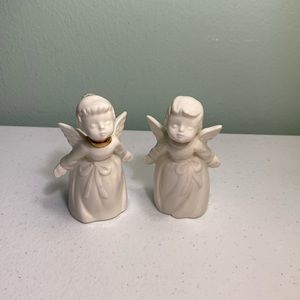 Vintage Ceramic Kissing Angels Figurines